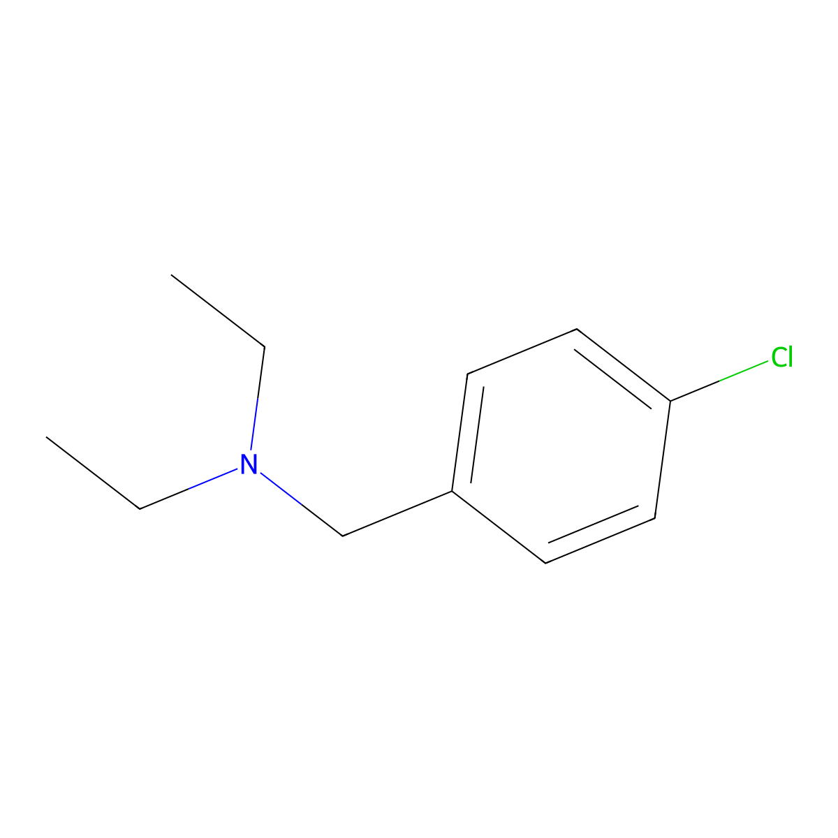 N-(4-chlorobenzyl)-N-ethylethanamine molecular structure, CAS 24619-87-2