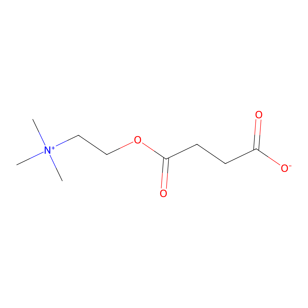 4-Oxo-4-(2-(trimethylammonio)ethoxy)butanoate molecular structure, CAS 2462-67-1