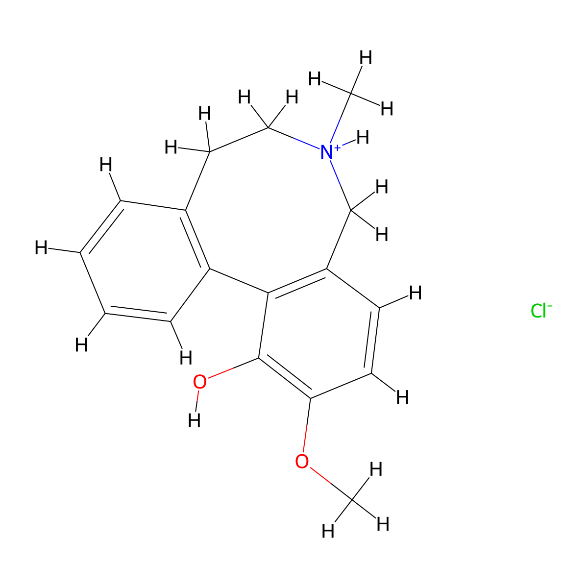 Apogalanthamine, methyl-, hydrochloride molecular structure, CAS 24620-67-5