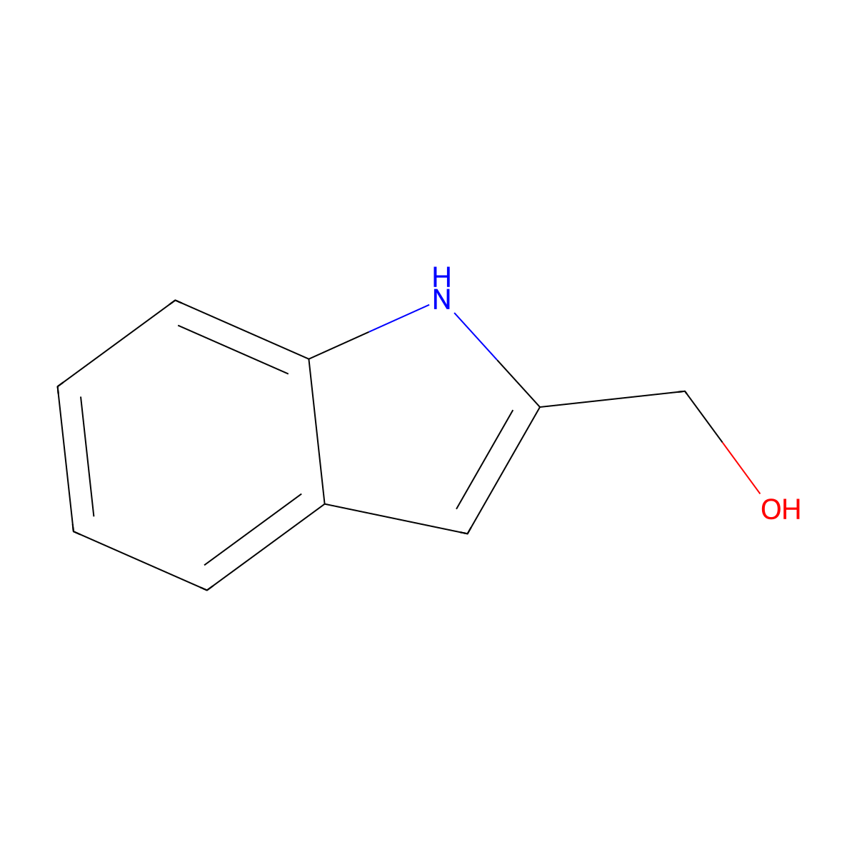 (1H-indol-2-yl)methanol molecular structure, CAS 24621-70-3
