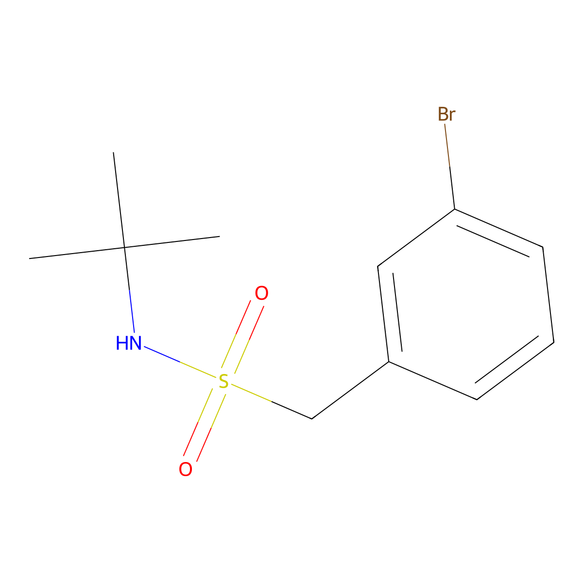 1-(3-Bromophenyl)-N-tert-butylmethanesulfonamide molecular structure, CAS 2462169-85-1