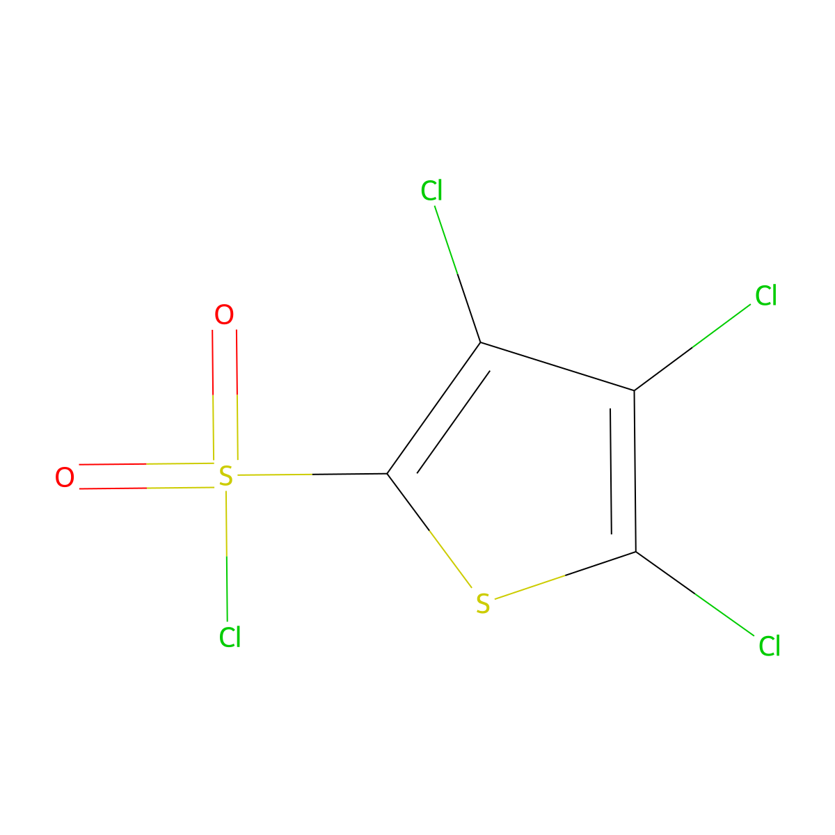 Trichlorothiophene-2-sulfonyl chloride molecular structure, CAS 24622-15-9