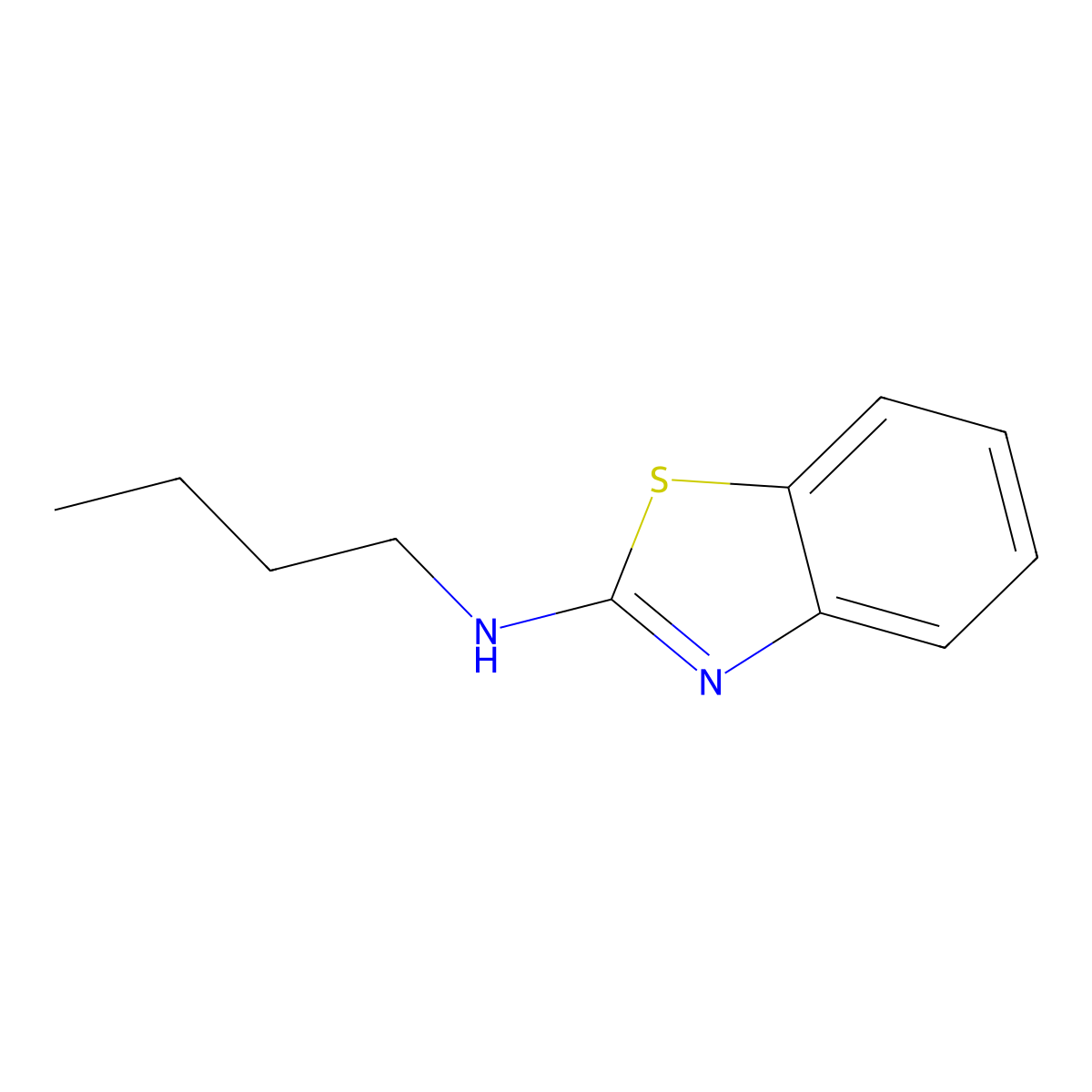 Benzothiazol-2-yl-butyl-amine molecular structure, CAS 24622-31-9