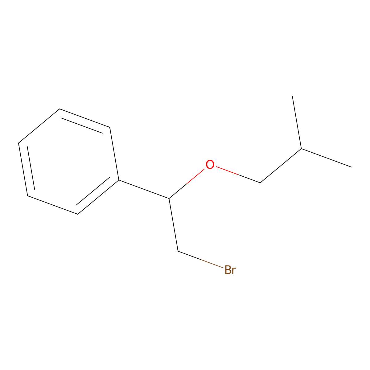 (2-Bromo-1-isobutoxyethyl)benzene molecular structure, CAS 24622-53-5