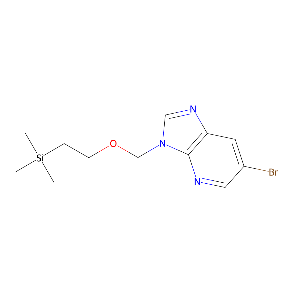 6-Bromo-3-[[2-(trimethylsilyl)ethoxy]methyl]-3H-imidazo[4,5-b]pyridine molecular structure, CAS 246223-97-2