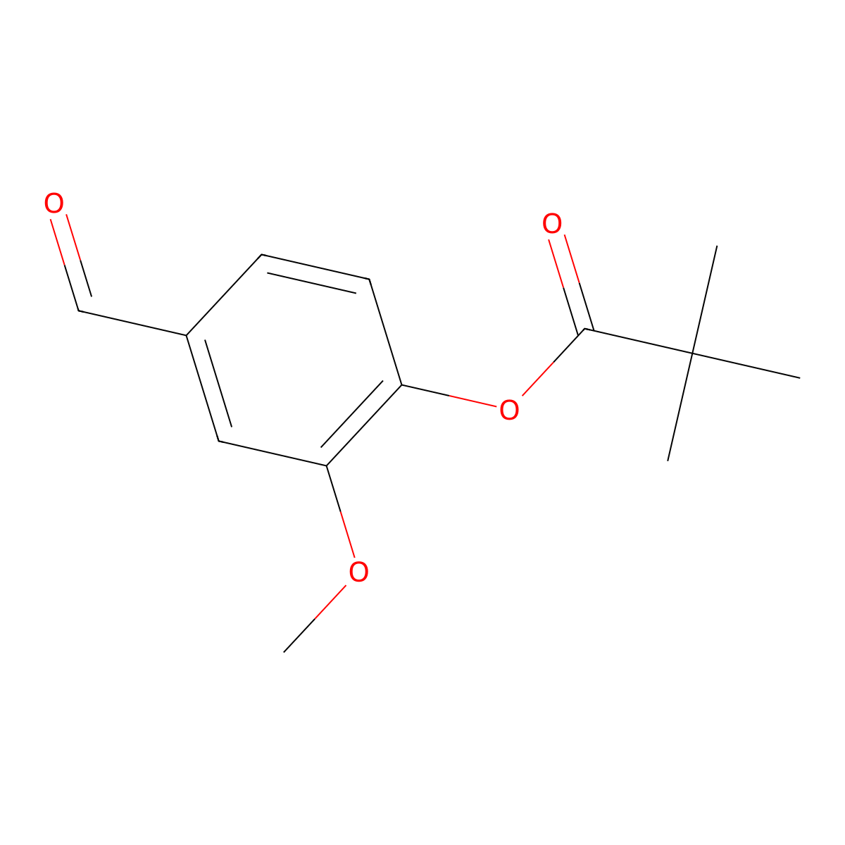 4-Formyl-2-methoxyphenyl 2,2-dimethylpropanoate molecular structure, CAS 246224-08-8