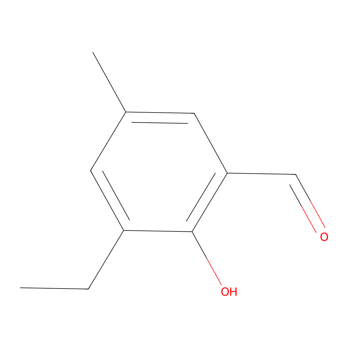 3-Ethyl-2-hydroxy-5-methylbenzaldehyde molecular structure, CAS 24623-62-9