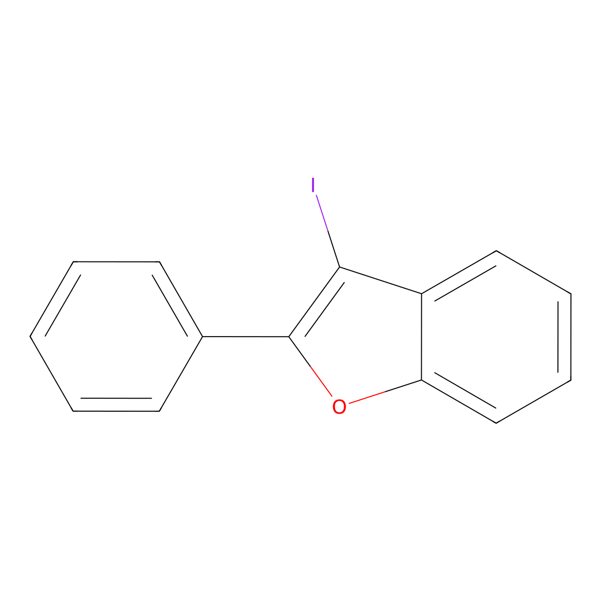 3-Iodo-2-phenyl-benzofuran molecular structure, CAS 246230-86-4