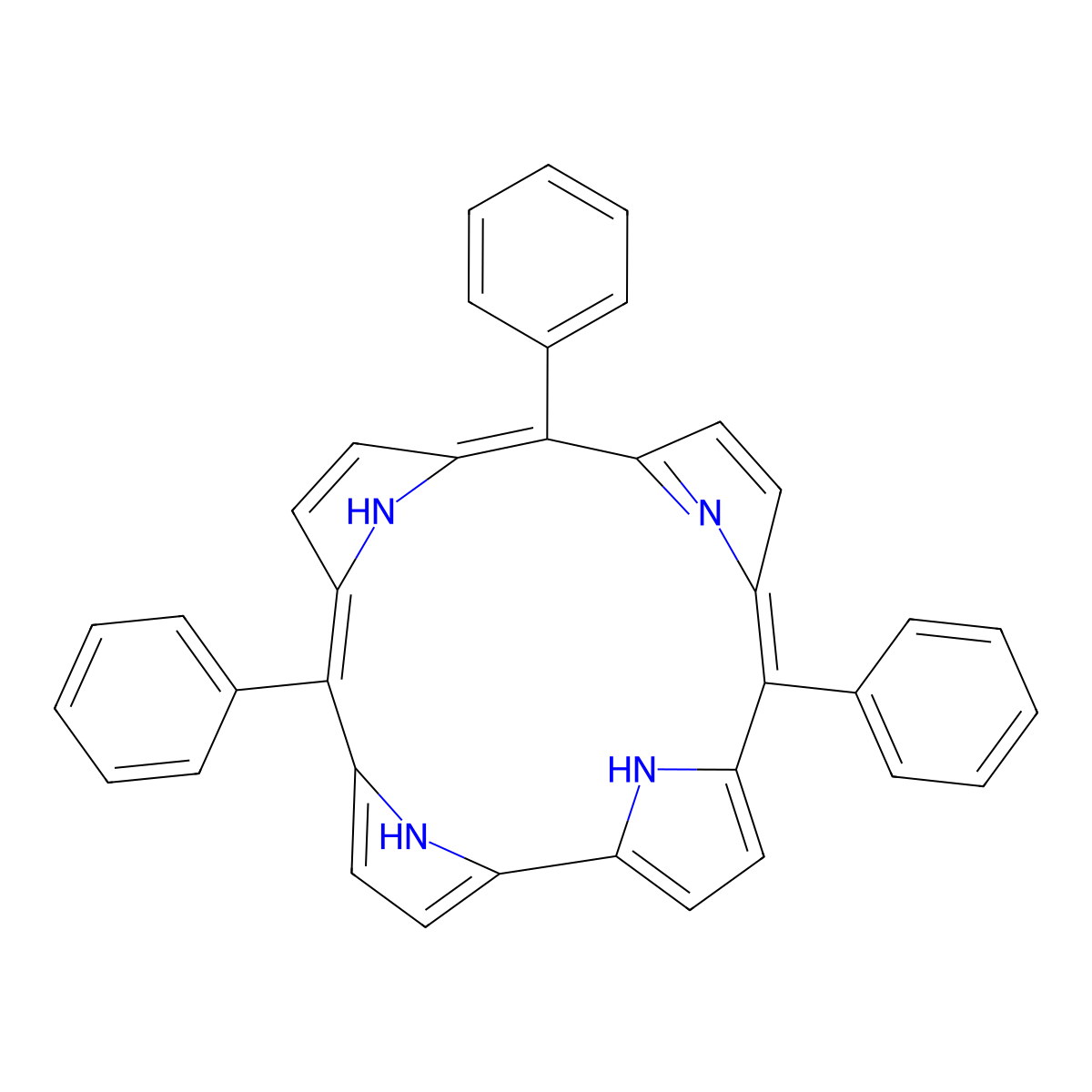 5,10,15-Triphenylcorrole molecular structure, CAS 246231-45-8