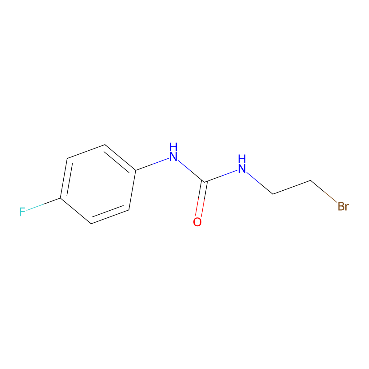 N-(2-bromoethyl)-N'-(4-fluorophenyl)urea molecular structure, CAS 246236-34-0