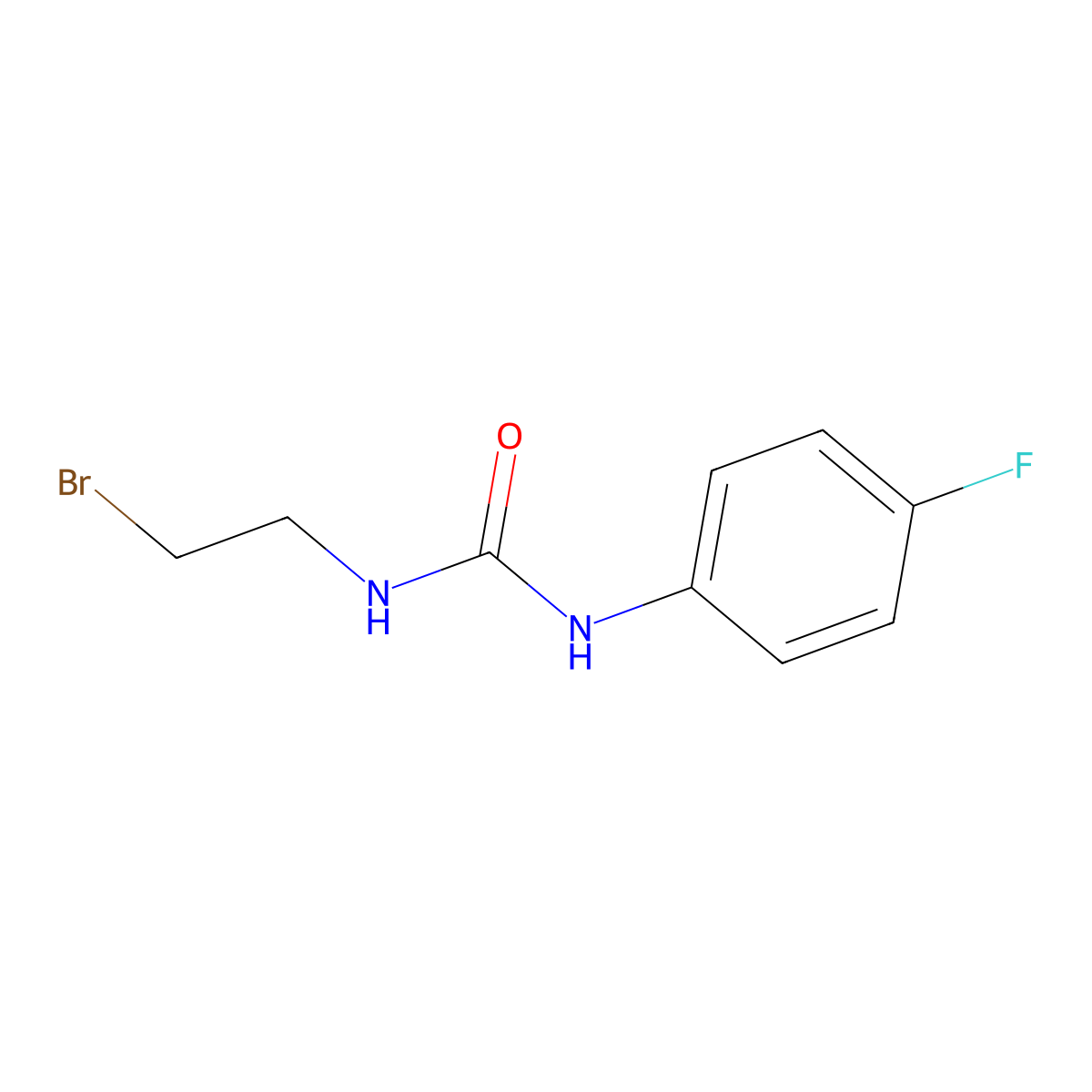 N-(2-bromoethyl)-N'-(4-fluorophenyl)urea molecular structure, CAS 246236-34-0