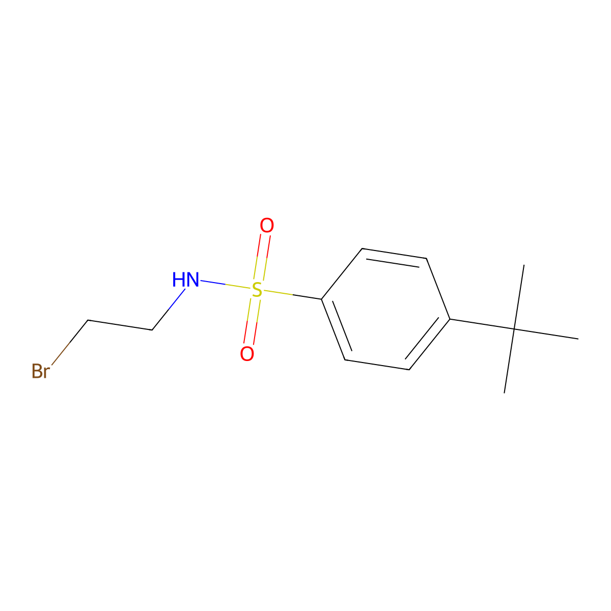 N-(2-bromoethyl)-4-tert-butylbenzenesulfonamide molecular structure, CAS 246236-63-5