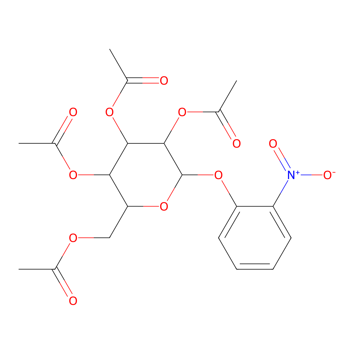 [3,4,5-Triacetyloxy-6-(2-nitrophenoxy)oxan-2-yl]methyl acetate molecular structure, CAS 24624-80-4