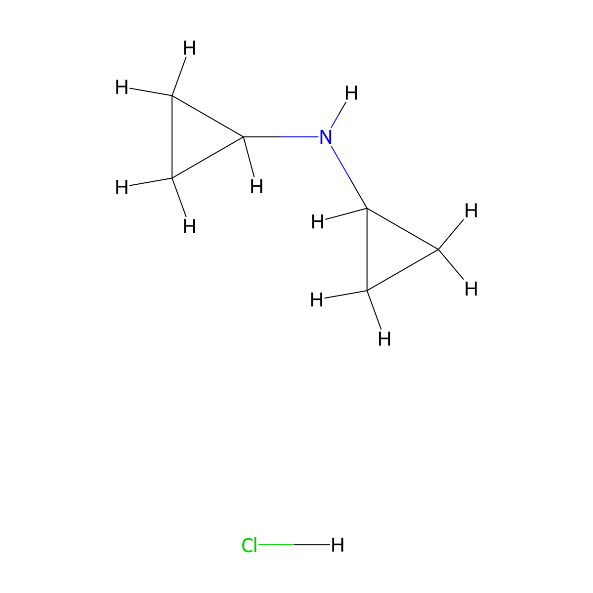 N-cyclopropylcyclopropanamine hydrochloride molecular structure, CAS 246257-69-2