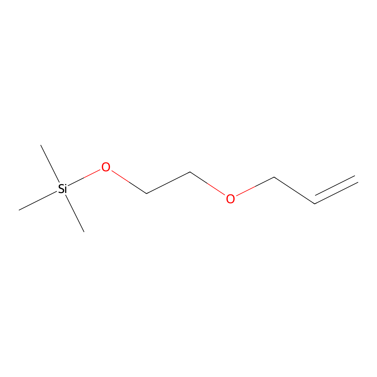 Silane, trimethyl[2-(2-propenyloxy)ethoxy]- molecular structure, CAS 24628-30-6