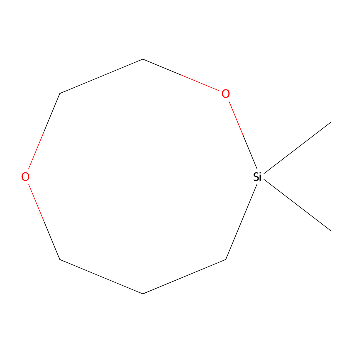 2,2-Dimethyl-1,6,2-dioxasilocane molecular structure, CAS 24628-31-7