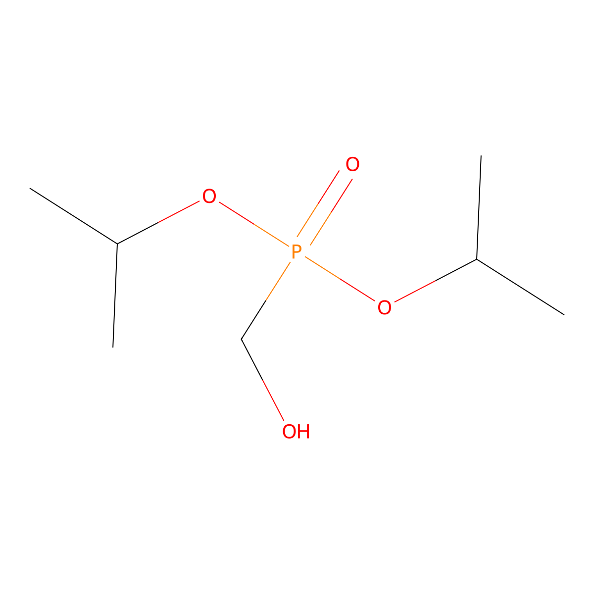 Diisopropyl hydroxymethylphosphonate molecular structure, CAS 24630-68-0