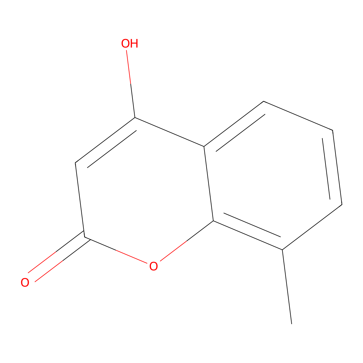 4-hydroxy-8-methyl-2H-chromen-2-one molecular structure, CAS 24631-83-2