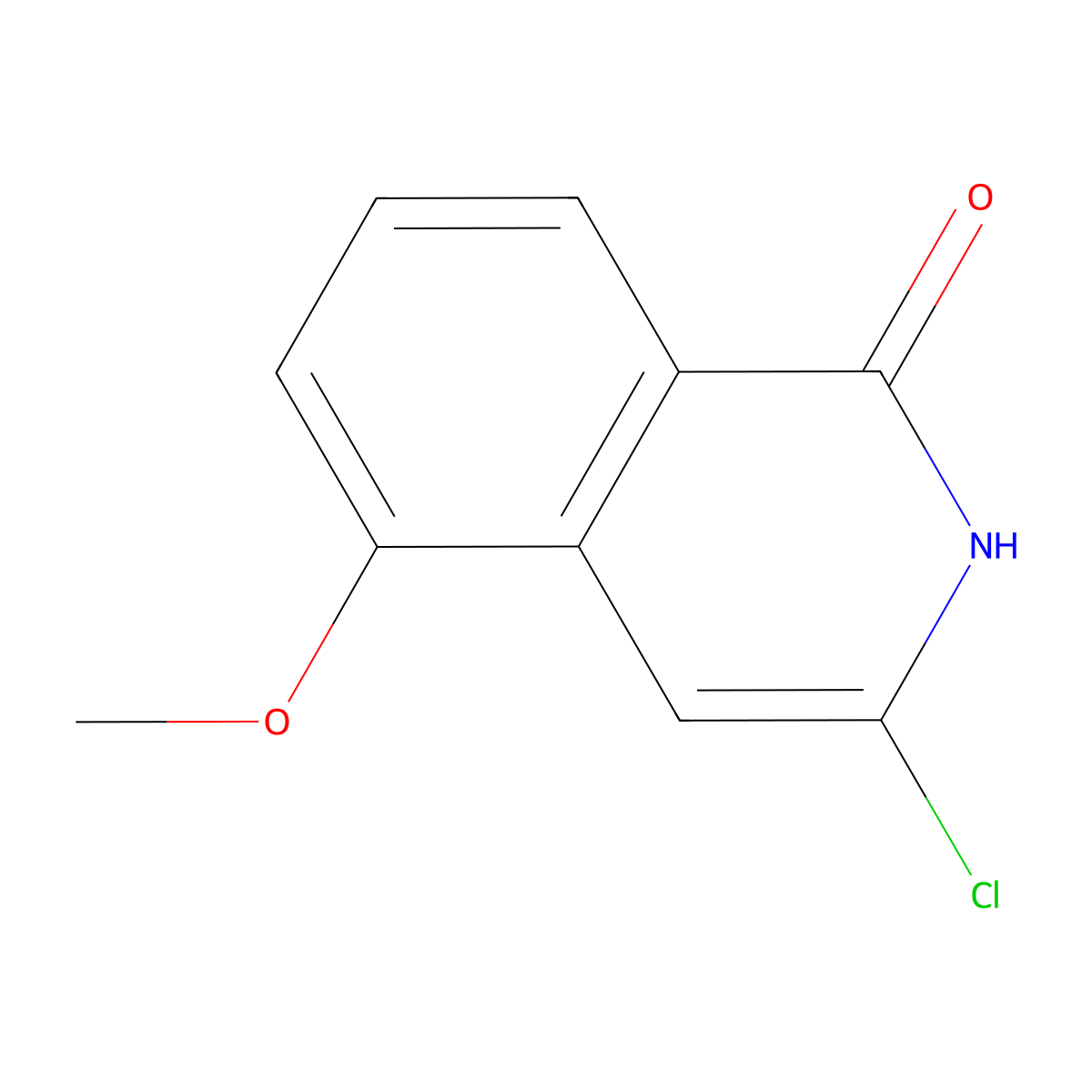 3-Chloro-5-methoxy-1,2-dihydroisoquinolin-1-one molecular structure, CAS 24634-02-4