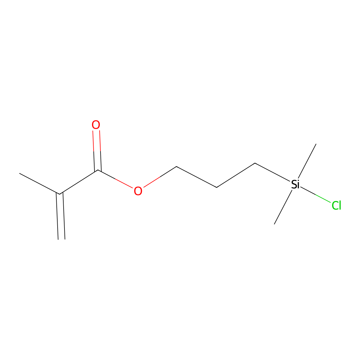 3-(Dimethylchlorosilyl)propyl methacrylate molecular structure, CAS 24636-31-5