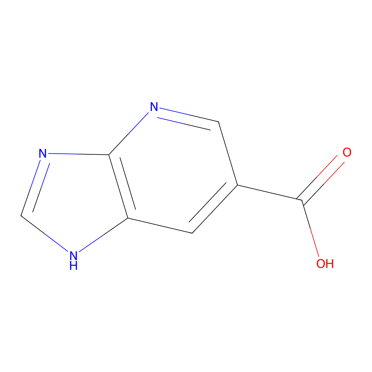 3H-imidazo(4,5-b)pyridine-6-carboxylic acid molecular structure, CAS 24638-31-1