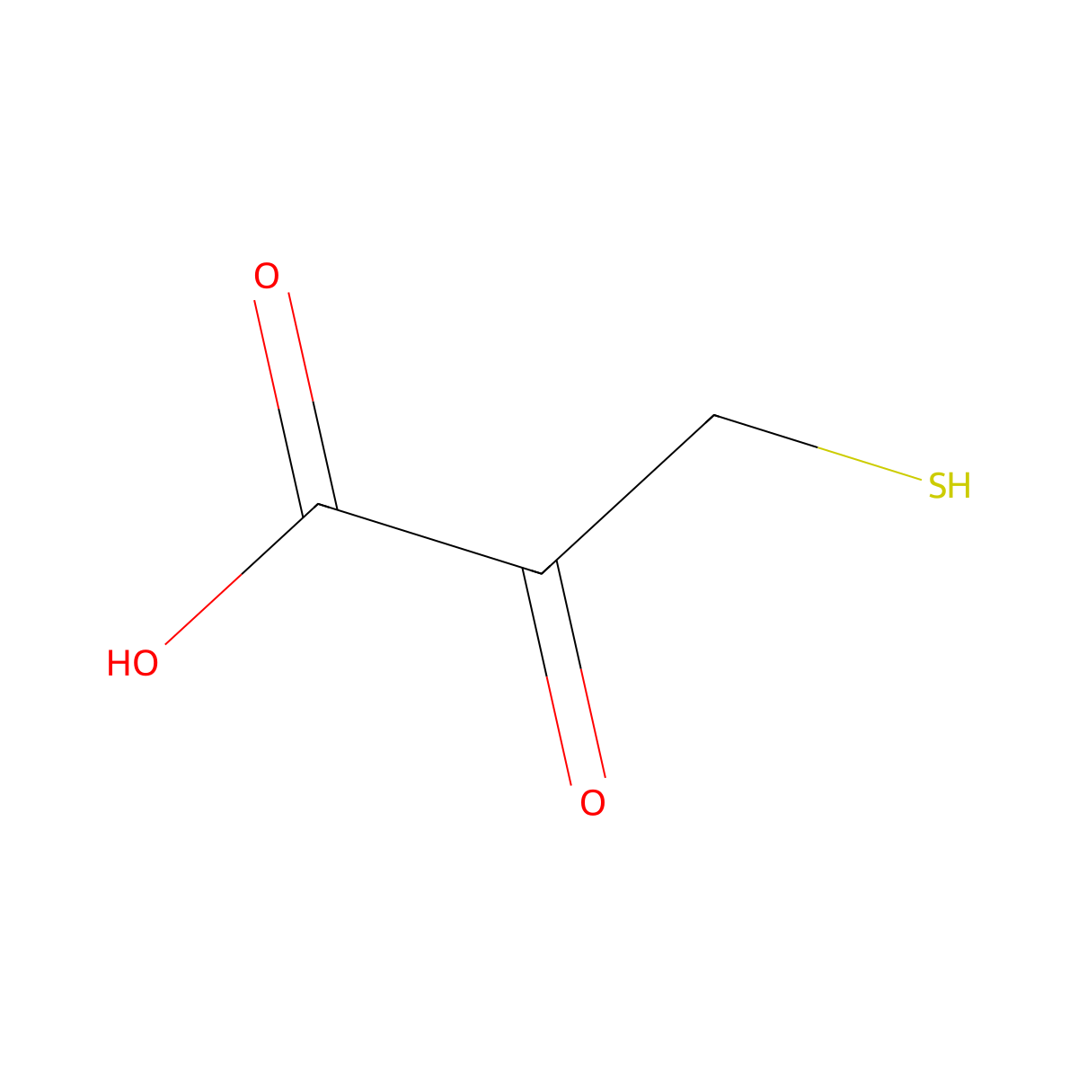 Mercaptopyruvic acid molecular structure, CAS 2464-23-5