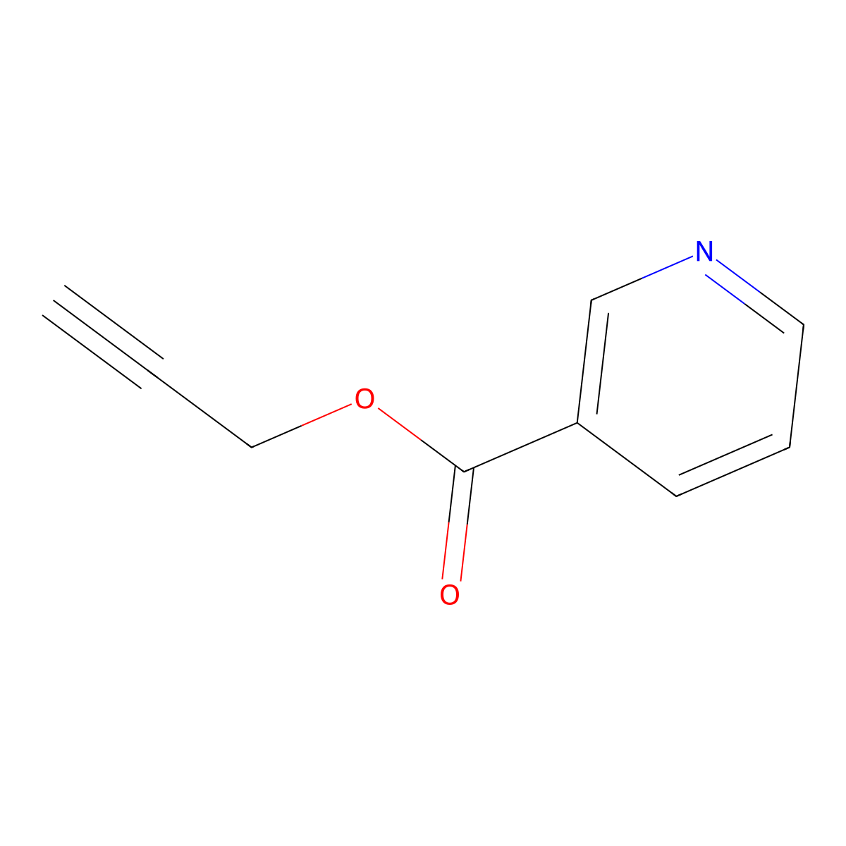 Prop-2-ynyl nicotinate molecular structure, CAS 24641-06-3
