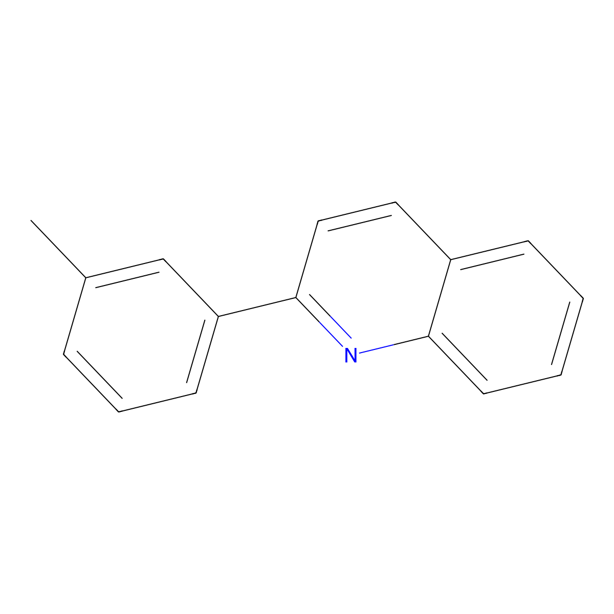 2-(3-Methylphenyl)quinoline molecular structure, CAS 24641-30-3