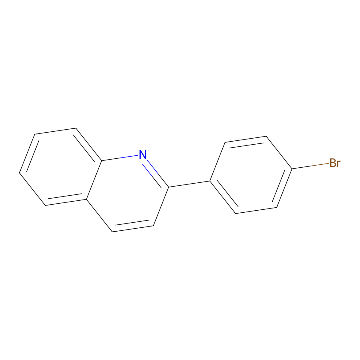 2-(4-Bromophenyl)quinoline molecular structure, CAS 24641-31-4