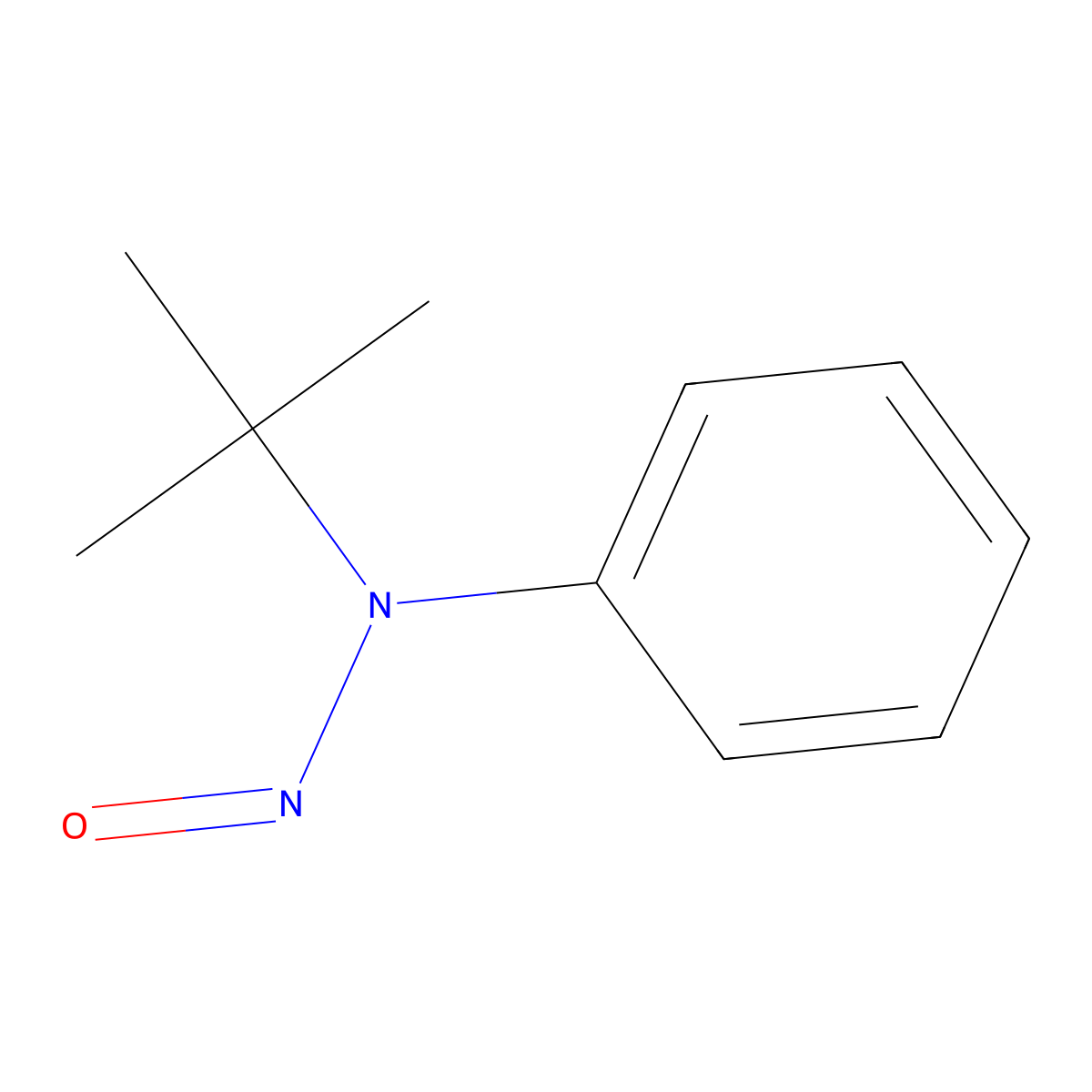 N-Tert-butyl-N-nitrosoaniline molecular structure, CAS 24642-84-0