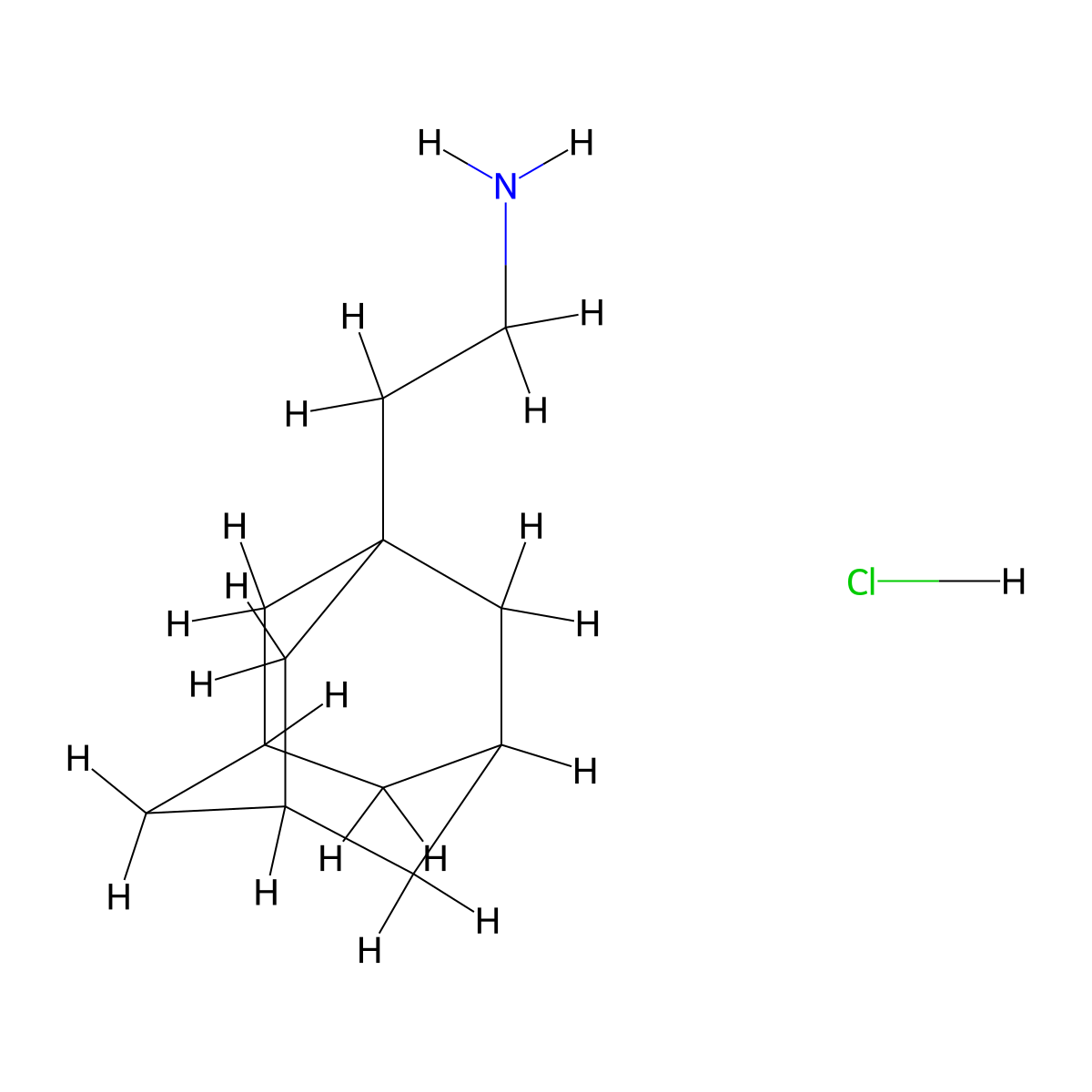 2-(Adamantan-1-yl)ethan-1-amine hydrochloride molecular structure, CAS 24644-08-4
