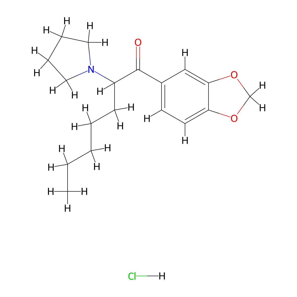 3,4-Methylenedioxy PV8 (hydrochloride) molecular structure, CAS 24646-39-7