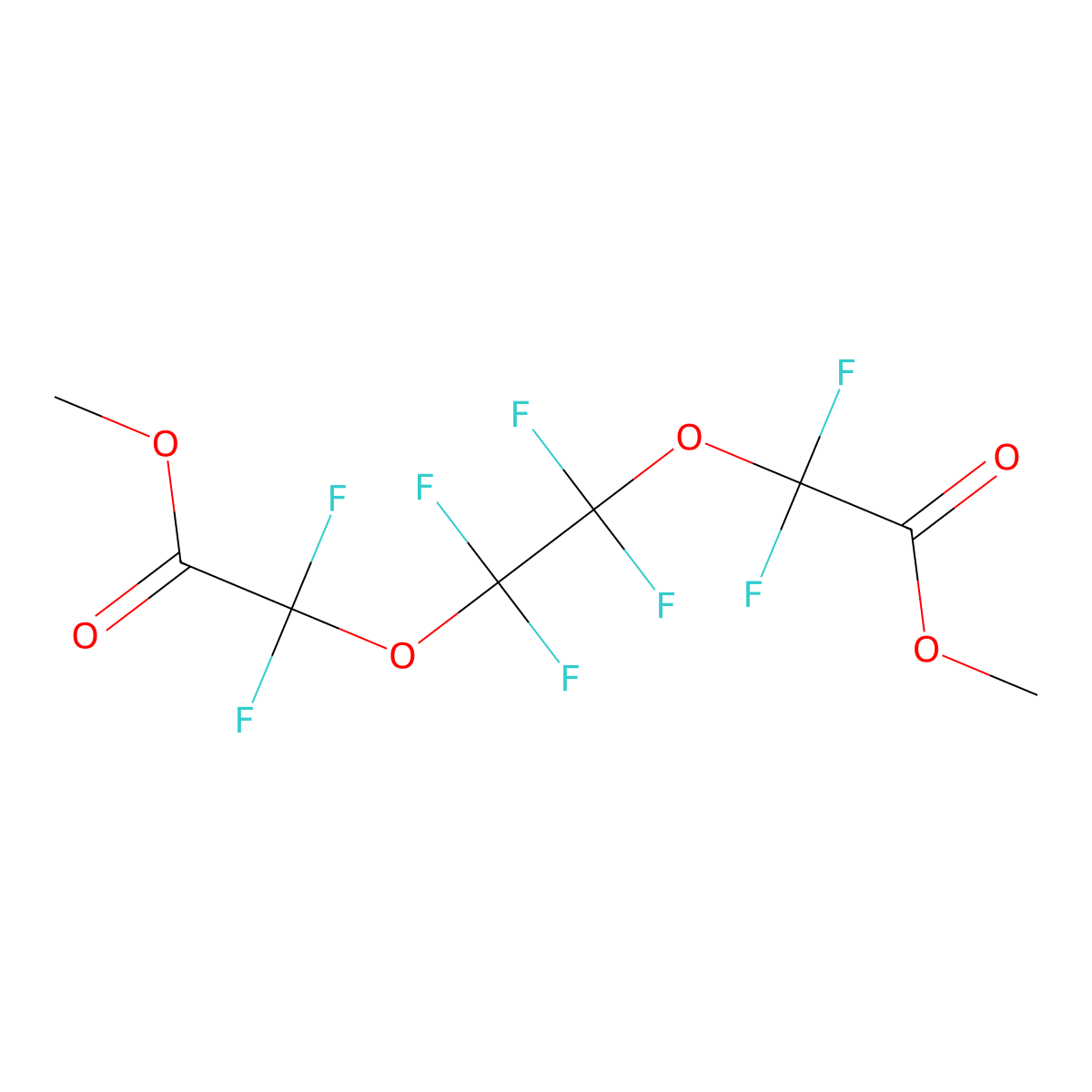 Dimethyl perfluoro-3,6-dioxaoctane-1,8-dioate molecular structure, CAS 24647-20-9