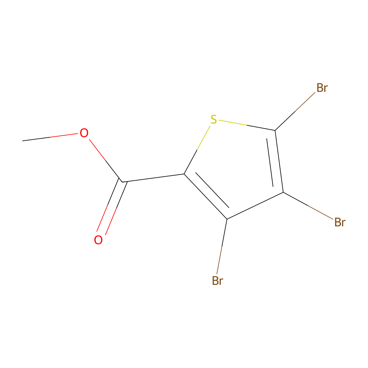 Methyl 3,4,5-tribromothiophene-2-carboxylate molecular structure, CAS 24647-80-1