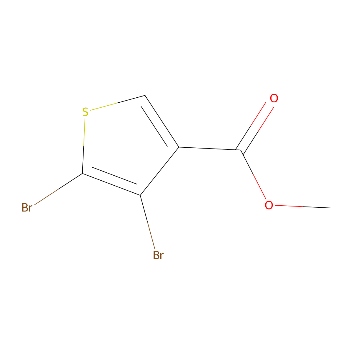 Methyl 4,5-dibromothiophene-3-carboxylate molecular structure, CAS 24647-83-4