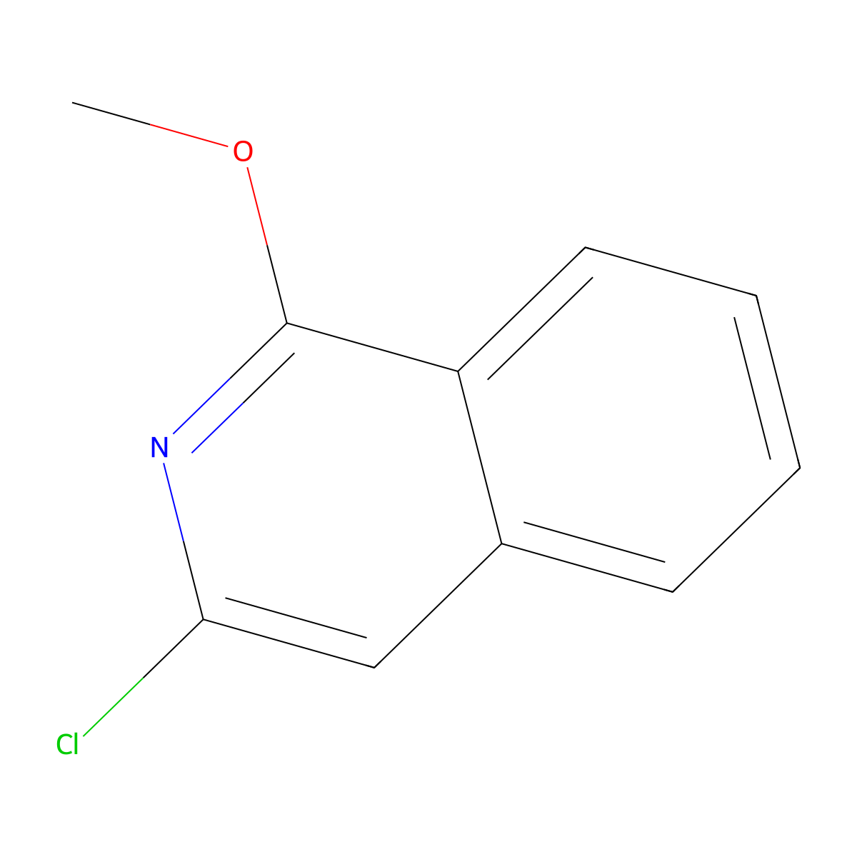 3-Chloro-1-methoxyisoquinoline molecular structure, CAS 24649-22-7