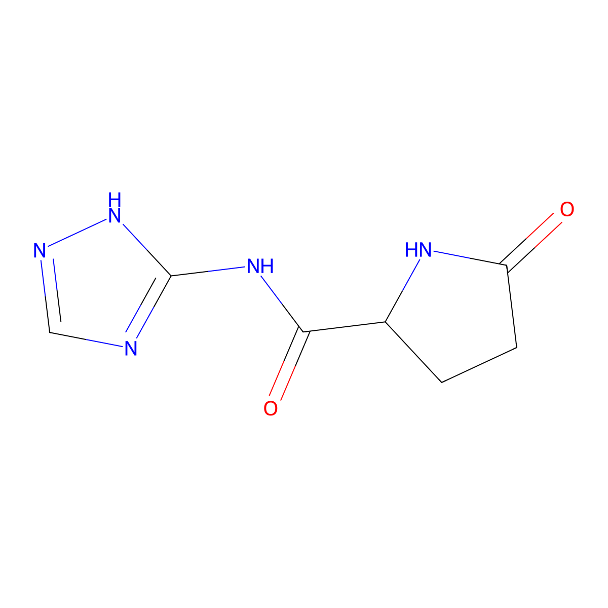 5-Oxo-N-1H-1,2,4-triazol-3-ylpyrrolidine-2-carboxamide molecular structure, CAS 24649-84-1