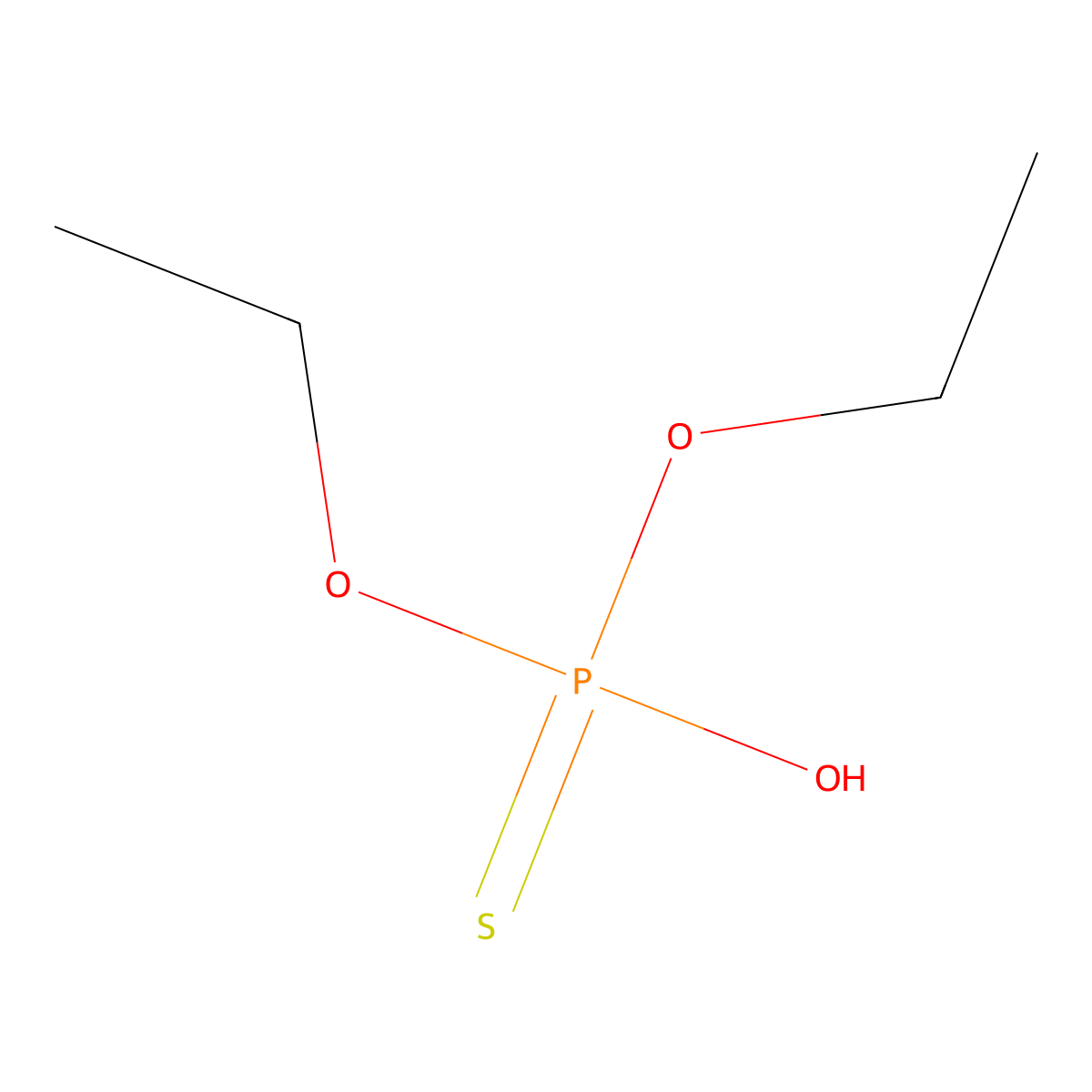 O,O-diethyl phosphorothioate molecular structure, CAS 2465-65-8