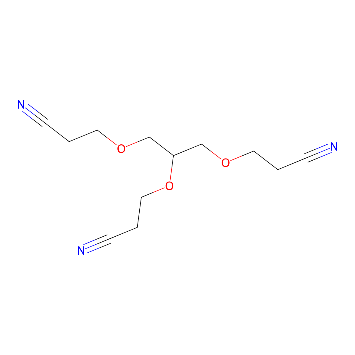 1,2,3-Tris(2-cyanoethoxy)propane molecular structure, CAS 2465-93-2