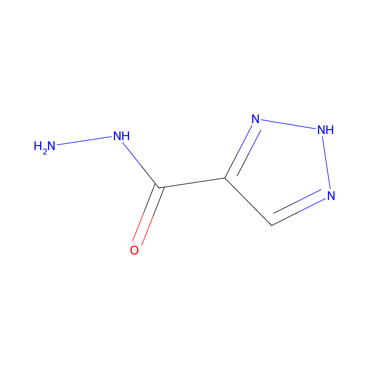 2H-1,2,3-Triazole-4-carbohydrazide molecular structure, CAS 24650-17-7