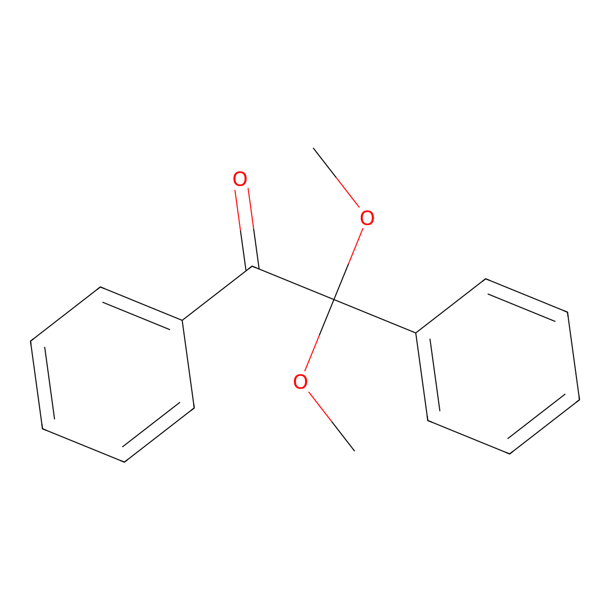 2,2-Dimethoxy-2-phenylacetophenone molecular structure, CAS 24650-42-8