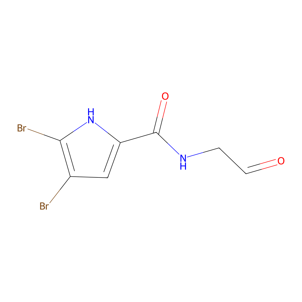 4,5-dibromo-N-(2-oxoethyl)-1H-pyrrole-2-carboxamide molecular structure, CAS 246511-23-9