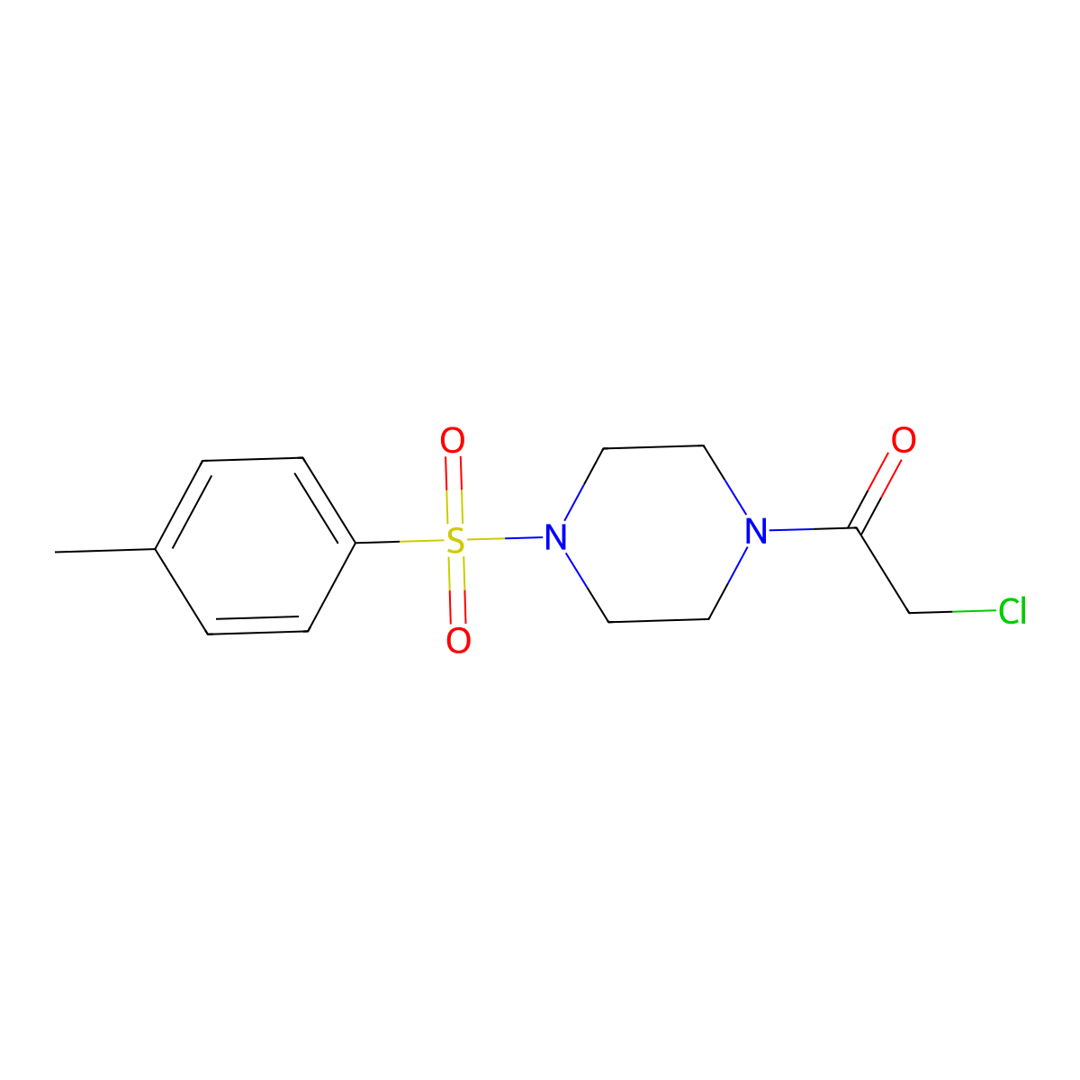 2-Chloro-1-[4-(4-methylbenzenesulfonyl)piperazin-1-yl]ethan-1-one molecular structure, CAS 246514-23-8