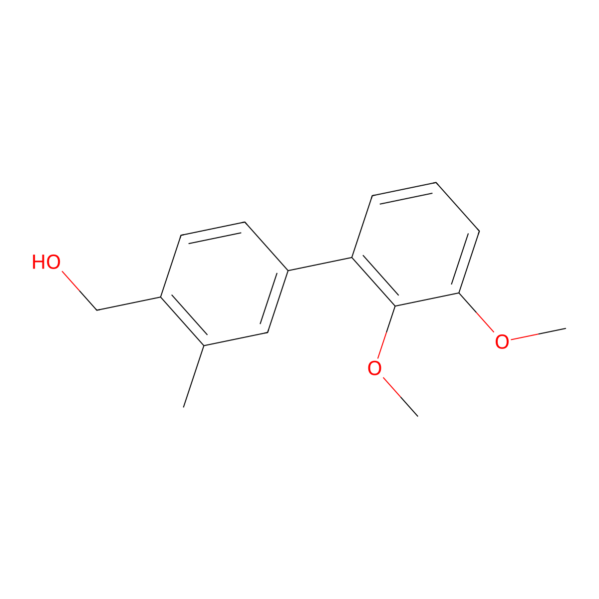 (2',3'-Dimethoxy-3-methyl-[1,1'-biphenyl]-4-yl)methanol molecular structure, CAS 2465312-77-8