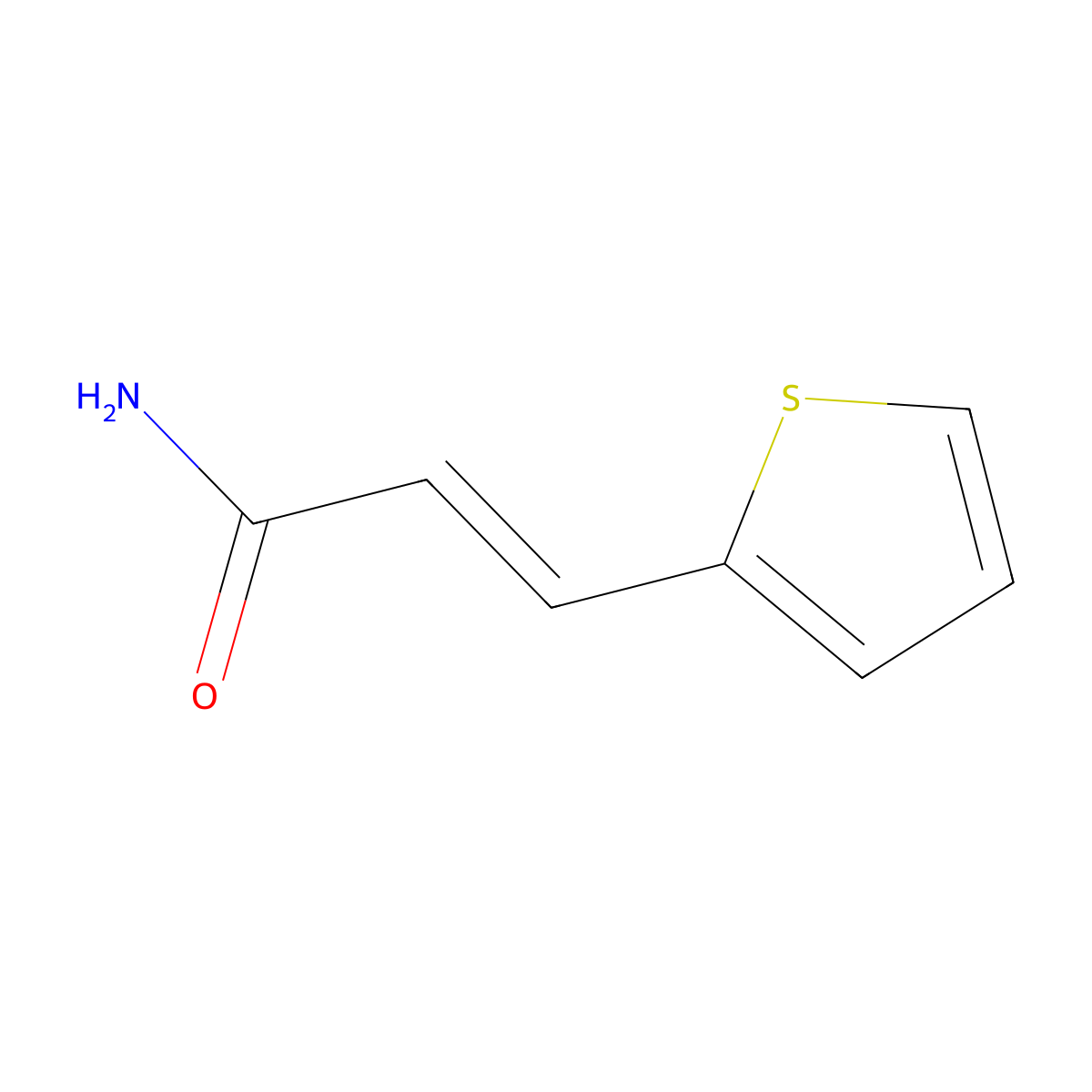 3-(2-Thienyl)acrylamide molecular structure, CAS 24654-26-0