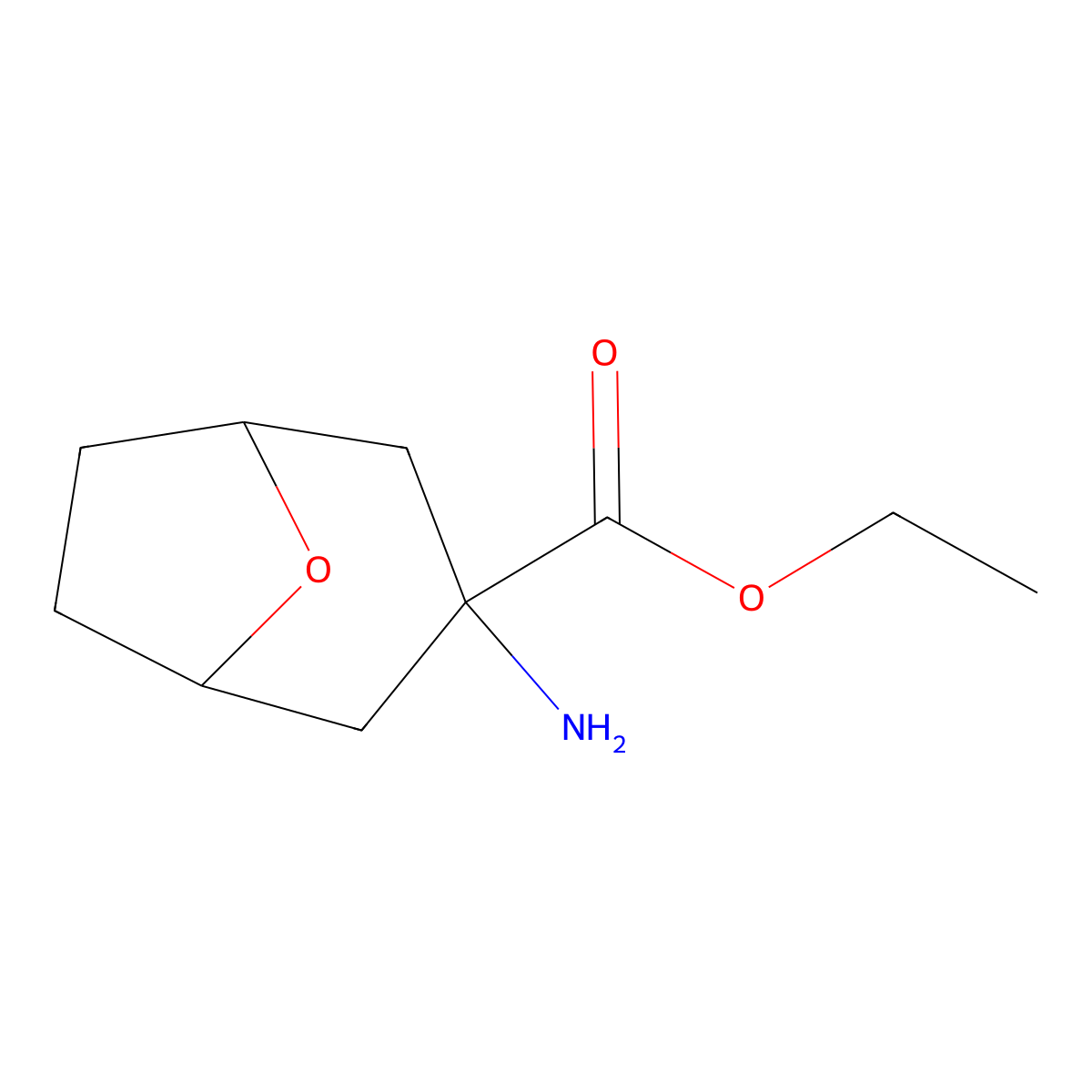 Ethyl 3-amino-8-oxabicyclo[3.2.1]octane-3-carboxylate molecular structure, CAS 246543-68-0