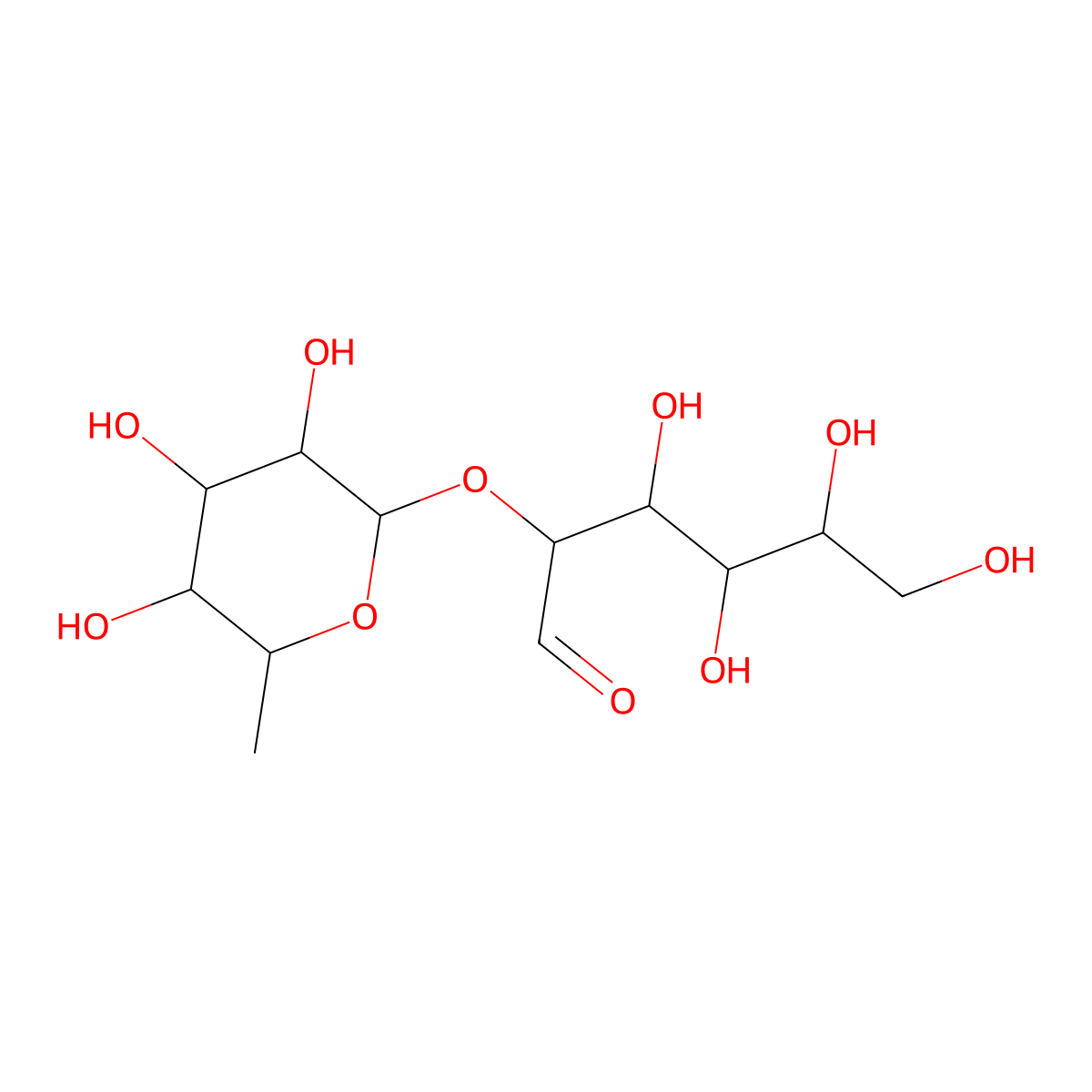 2-O-(6-deoxy-alpha-L-galactopyranosyl)-D-galactose molecular structure, CAS 24656-24-4