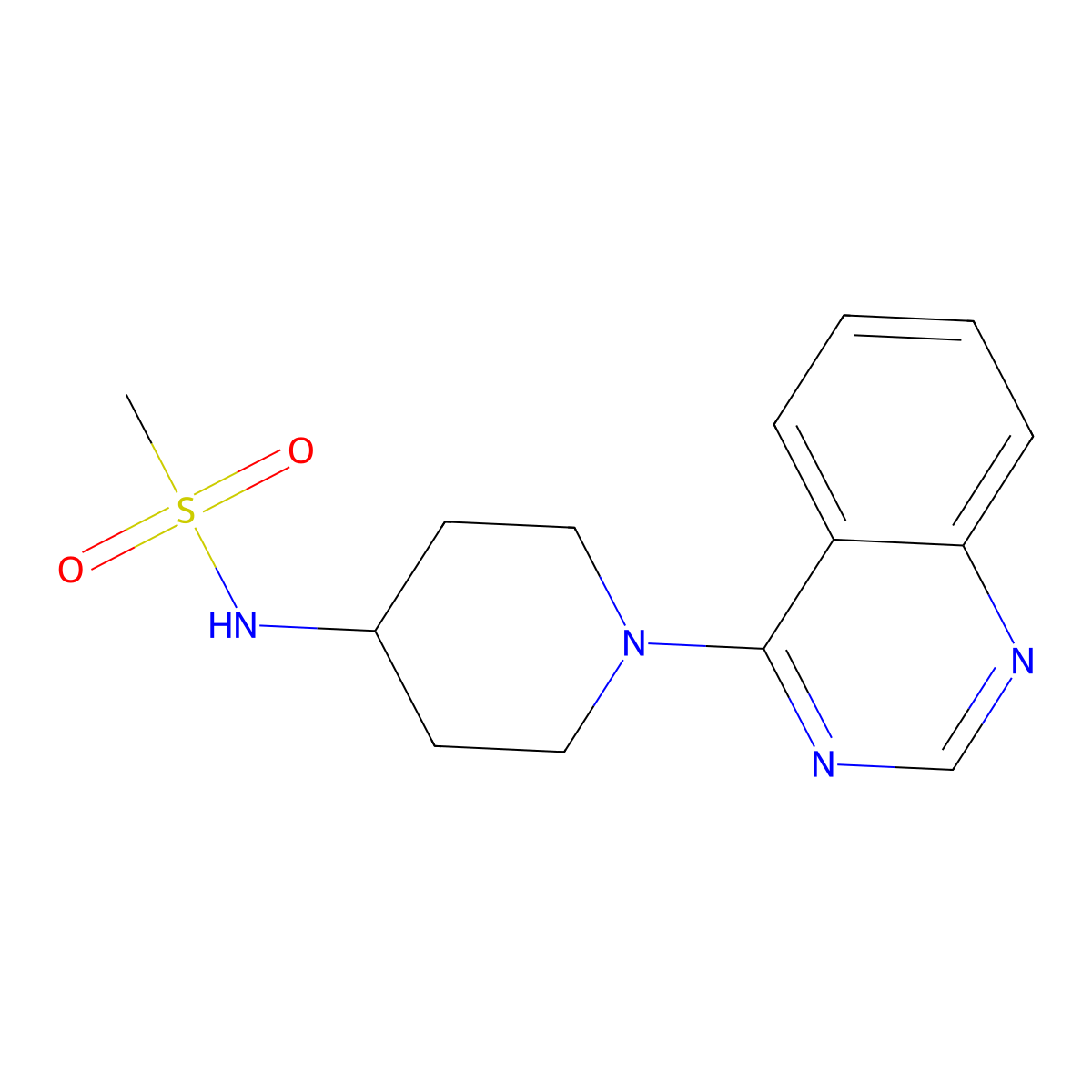 N-[1-(quinazolin-4-yl)piperidin-4-yl]methanesulfonamide molecular structure, CAS 2465738-71-8