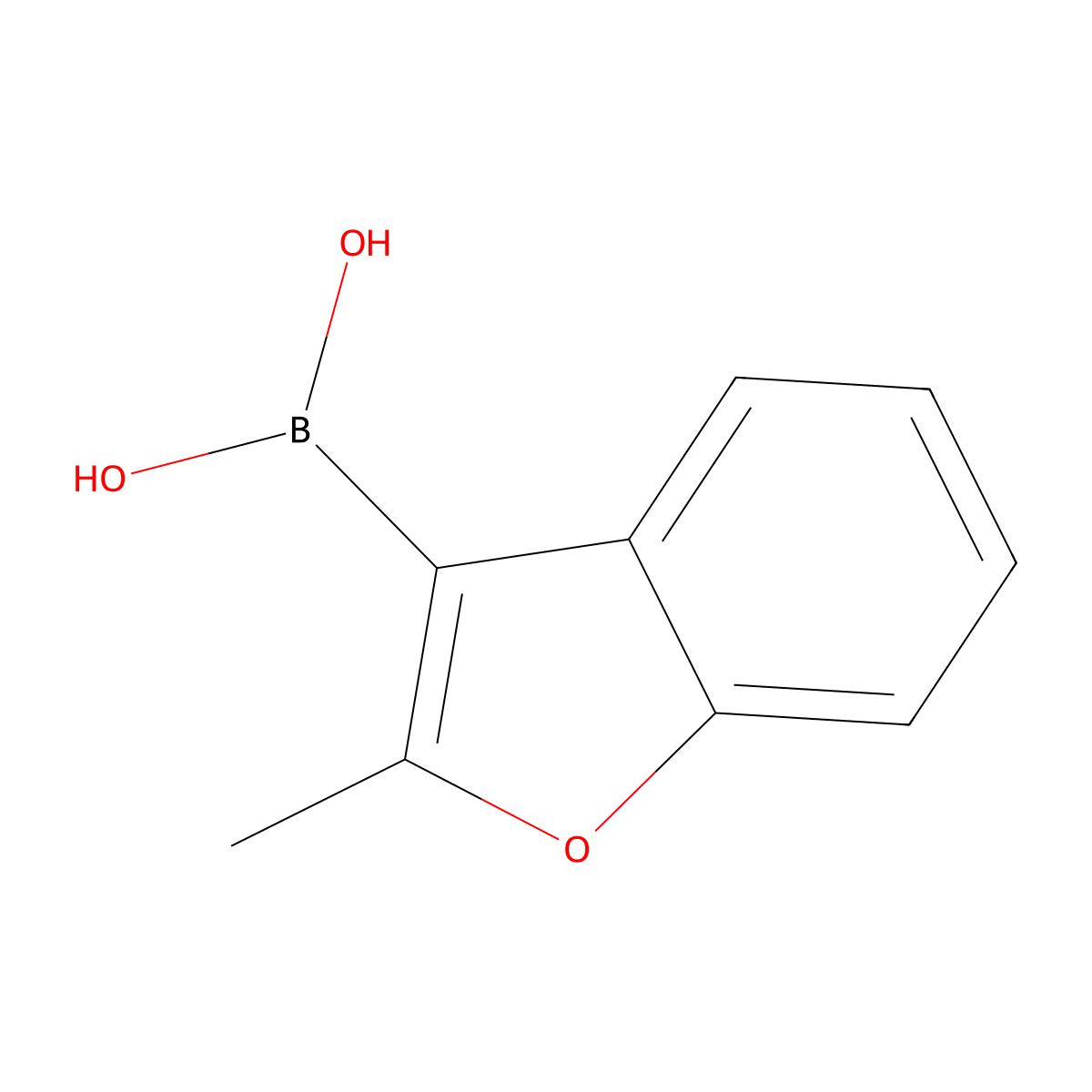 (2-Methyl-1-benzofuran-3-yl)boronic acid molecular structure, CAS 2465886-55-7