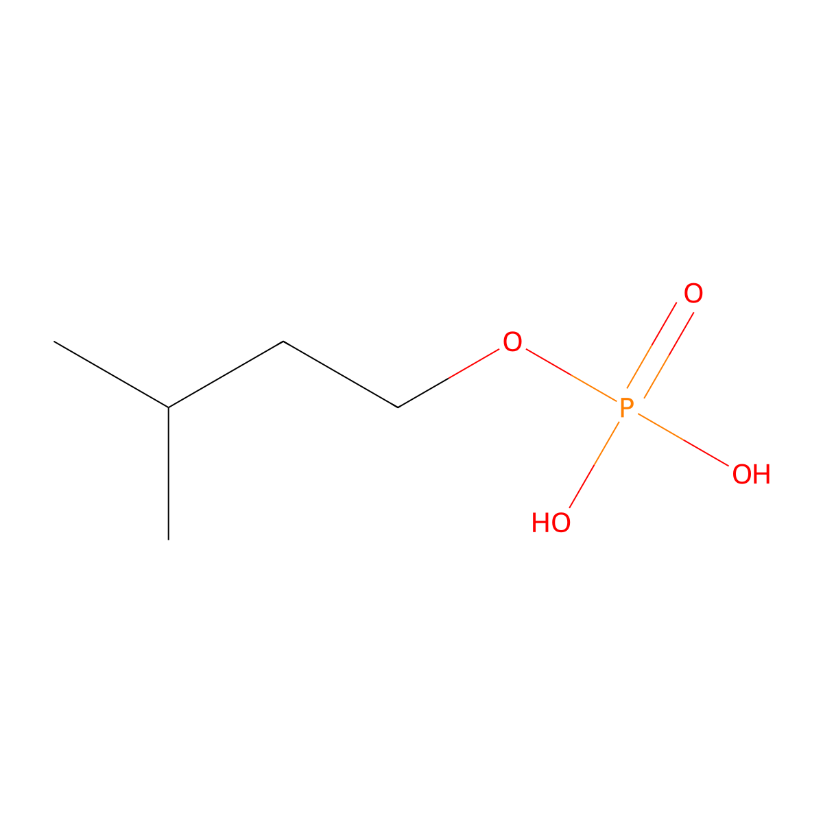 1-Butanol, 3-methyl-, 1-(dihydrogen phosphate) molecular structure, CAS 2466-67-3